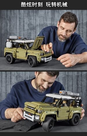 Land Rover Defender Super Large Power Remote Control Off road Vehicle Puzzle Assembly Building Blocks