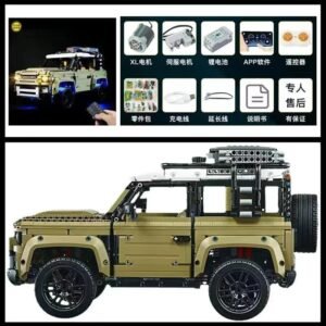 Land Rover Defender Super Large Power Remote Control Off road Vehicle Puzzle Assembly Building Blocks