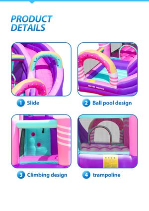 Inflatable Bounce Castle for Kids' Parties and Home Use